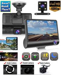 Device red indicator will blinking while updating. 4 1080p Hd 170 3 Lens Car Dvr Dash Cam G Sensor Recorder Rearview Camera