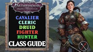Wandering marksmans can use both melee and ranged weapons. Pathfinder Wrath Of The Righteous Classes Guide Cavalier Cleric Druid Fighter And Hunter Youtube
