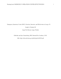 The report includes the purpose of each type of assistance and a list of all agencies or components that serve as subject matter experts in awarding assistance or providing resources. Pdf Emergency Operations Center Eoc Function Structure And Effectiveness In Largo Fl
