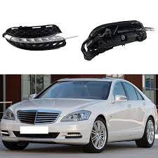 White Signal Lamp Drl Daytime Running Light For Mercedes Benz S Class W221 2009 2010 2011 2012 Benz S Class Car Lights Benz