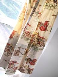 Vintage Cowboy Curtains Set Of Four Two Pair Western Etsy Cowboy Curtains Vintage Western Decor Western Curtains