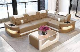 Sofa Couch Luxury Denver Lshape With Led Sandbeigewhite Https Ift Tt 2sh7gxh Living Room Sofa Design Corner Sofa Design Modern Sofa Designs