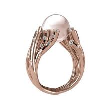 Valda Inci Yuzuk Pembe Inci Ve Swarovski 925 Ayar Rose Altin Kaplama Gumus Yuzuk Inci Yuzuk Gumus Yuzuk Yuzuk