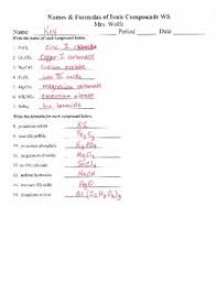 Writing Formulas And Naming Compounds Worksheet Nidecmege