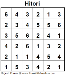 In a kakuro puzzle, the rows of numbers must add up to the solution provided. Hitori Mini Puzzles Series 25