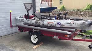 You won't be able to carry other gear on it, but if you're looking for a dedicated dual kayak trailer it probably doesn't get much better. Harbor Freight Double Kayak Trailer Build Use 1 Or 2 Kayaks Youtube
