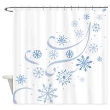 Snowflakes Shower Curtain By Graphicdog Cafepress Holiday Shower Curtains Snowflake Shower Shower Curtain