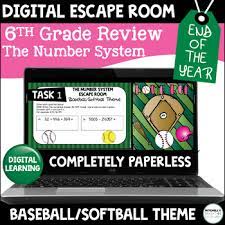 Digital Escape Room 6th Grade The Number System Distance Learning