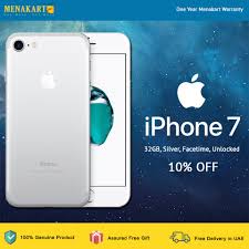 Apple Iphone 7 32gb Silver Facetime Unlocked Online At Menakart Com Iphone Unlock Iphone Iphone 7