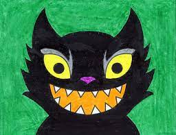 This time around you can think of a zombie in two ways, cute or not cute. How To Draw A Scary Cat Face Art Projects For Kids