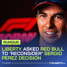 A report in Germany has claimed that F1 owners Liberty Media intervened to  persuade Red Bull to keep Sergio Perez. Perez's home race, the Mexican  Grand Prix, is due to be held