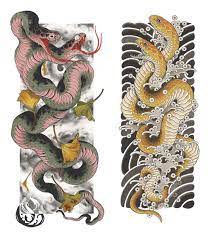 Dscw Snakes Collab Set Limited Edition Prints Snake Tattoo Design Japanese Snake Tattoo Cobra Tattoo