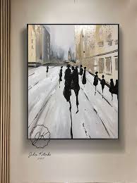 Large Wall Art Bedroom Above Bed Abstract Oil Painting Usd277 5 Juliakotenkoart Painting Black Canvas Paintings Large Wall Art