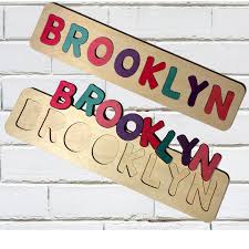 Wooden Name Puzzle Personalized Name Puzzle Full Color Etsy Puzzle Frame Wood Puzzles Name Puzzle