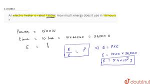 Does the heater use a lot of electricity. An Electric Heater Is Rated 1500w How Much Energy Does It Use In 10 Hours Youtube