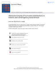Torres is another frequent surname among hispanic and portuguese populations, and nguyen is a vietnamese family name seen quite often around the world. Pdf Interactive Display Of Surnames Distributions In Historic And Contemporary Great Britain