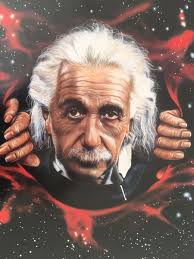 EINSTEIN, BLACK HOLE, DESIGN BY TIM SCOGGINS, AUTHENTIC 2001 POSTER