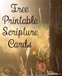 Free printable bible verse cards to help children commit key scripture to memory. Free Printable Scripture Cards Seeing Sunshine