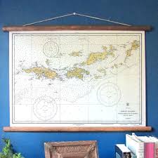 Virgin Islands Usvi B V I Vintage Nautical Chart The