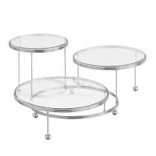 Three tier reticulated floral plates handmade cake stand royal creamware, crown davenport limited edition certified english china lace plates, one of a kind. Cakes N More 3 Tier Cake Stand Chrome Wilton