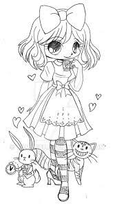 Printable coloring pages of alice, dinah and the caterpillar from disney's alice in wonderland. Cute Anime Alice In Wonderland Coloring Pages Coloring And Drawing