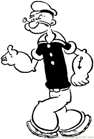 Get hold of these colouring sheets that are full of popeye images and offer them to your kid. E C Segar Popeye Coloring Page For Kids Free Popeye Printable Coloring Pages Online For Kids Coloringpages101 Com Coloring Pages For Kids