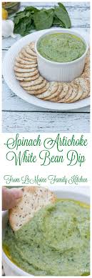 5 Minutes Is All You Need To Make This Bright Fresh Delicious Spinach Artichoke White Bean Dip Its Actually Super Real Food Recipes Bean Dip White Bean Dip