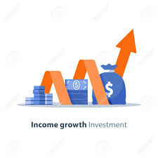 income growth chart banking services financial report graph