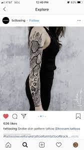 Pin By Catrena Laluangphet On Tattoos Tattoos Sleeve Tattoos Snake Skin