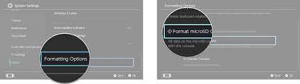 If the capacity of your sd card is less than 64 gb, set the file system to fat32. How To Format The Microsd Card On Nintendo Switch Imore