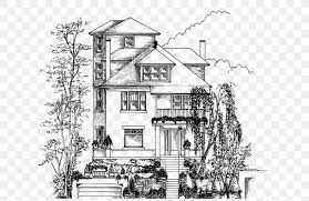 Modern office architectural plan interior furniture and construction. House Drawing Building Home Sketch Png 640x532px House Architecture Artwork Bed And Breakfast Black And White