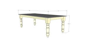 Determine chain length if your ceiling is less than eight feet high, your dining room chandelier should hang 30 to 34 from the table top to the bottom of the chandelier and be centered over the table. Free Farmhouse Dining Table Plans Decor And The Dog