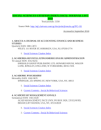 The following is a list of the journals covered by web of science. Pdf Social Science Citation Index Ssci Journal List 2018
