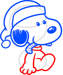 How To Draw Christmas Snoopy Step By Step Drawing Guide By Dawn Dragoart Com Snoopy Drawing Snoopy Christmas Cute Paintings