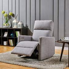 prolounger grey power wall hugger recliner chair with usb port grey size standard polyester wall hugger recliners recliner chair living room chairs