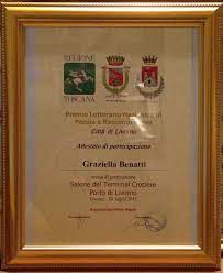 Attestato Di Partecipazione Al Premio Letterario Nazionale Poesia E Racconto Breve Citta Di Livorno Con Un Lodevole Ottimo Voto Poesia Racconto Letteratura