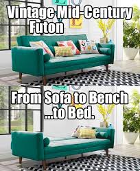 Vintage sofas & couches : 3 Vintage Futon Sofa Beds 350 450 Inexpensive Yet Elegant