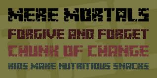 What kind of font is the minecraft logo? Minecraft Evenings Font Free For Personal Commercial