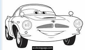 Cars 2 Finn Mcmissile Smiling Printable Colouring Pages Ecoloringpage Com Tegninger