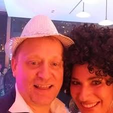 Partying it up at Sunny's badass party with my 70's sweetheart!