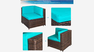 4 piece rattan garden furniture set, outdoor patio garden sofa set rattan table and chairs bistro set for lawn, terrace, backyard 3.6 out of 5 stars 6 £189.99 £ 189. Merax Patio Furniture Set Pe Rattan Sectional Garden Furniture Corner Sofa Set 7 Piece Youtube