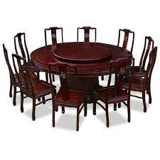Amazon Com 72in Longevity Design Rosewood Round Dining Table With 10 Chairs Mahogany Round Dining Table Round Dining Dining Table