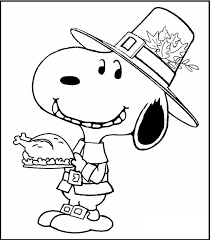Snoopy made yummy thanksgiving dinner. Snoopy Thanksgiving Coloring Pages