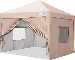 4.3 out of 5 stars 656. Amazon Com Quictent Privacy 10x10 Ez Pop Up Canopy Tent Enclosed Instant Gazebo Canopy Shelter With Sidewalls And Mesh Windows Waterproof Beige Garden Outdoor