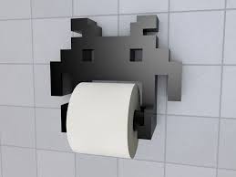 Space Invader Toilet Paper Holder By Sebisebman Thingiverse Toilet Paper Holder Toilet Paper 3d Printing Diy