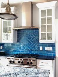 Ocean Inspired Tile Backsplash Installation Gallery Blue Backsplash Kitchen Blue Backsplash Blue Kitchen Tiles