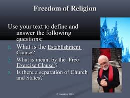 This is the currently selected item. History And Government Freedom Of Religion 1st Amendment Powerpoint