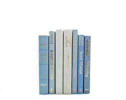 Baby Blue Decorative Books Wedding Book Decor Gray Grey Book Decor Wedding Book Baby Blue