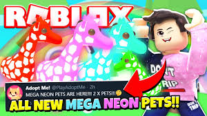 First, go to the same bridge on your way to the adoption island and take a dive. New Mega Neon Pets Coming To Adopt Me Roblox Youtube