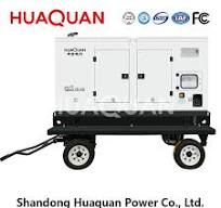 Super Silent Trailer Type 6btaa5.9-G2 Huaquan Kms Series Engine 120kw  150kVA Portable Welding Diesel Generator Genset